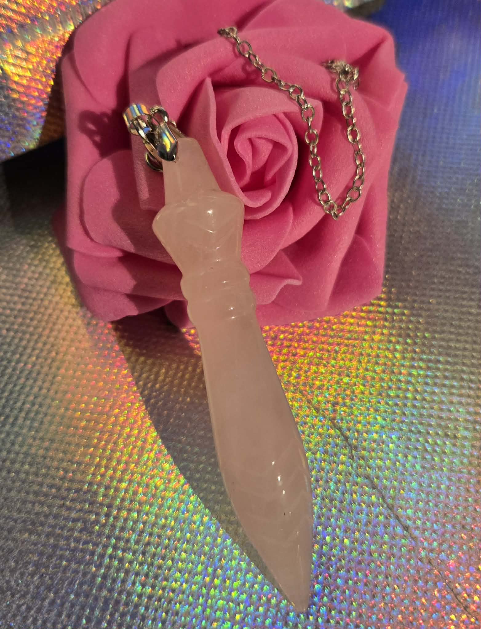 XL Rose Quartz Pendulum