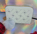Blue velvet heart wallet