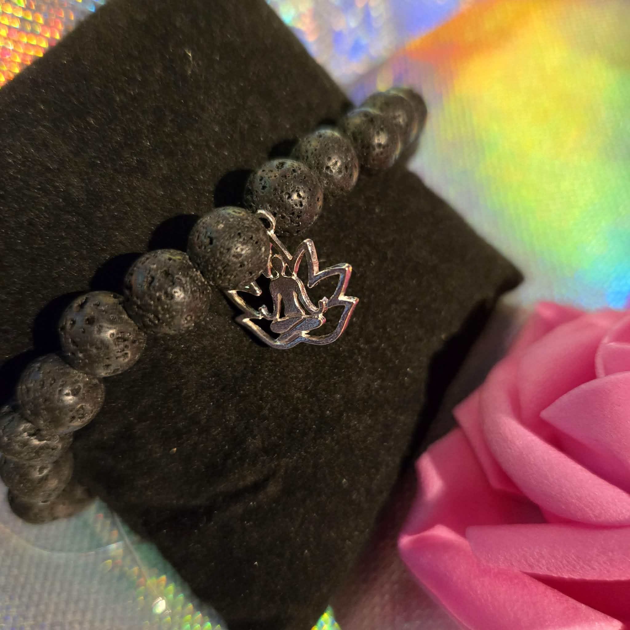 Men's lava stone bracelet