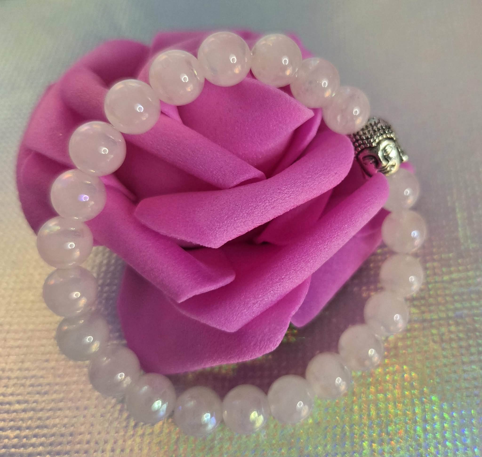 Rose aura quartz