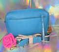 Bolso clutch turquesa