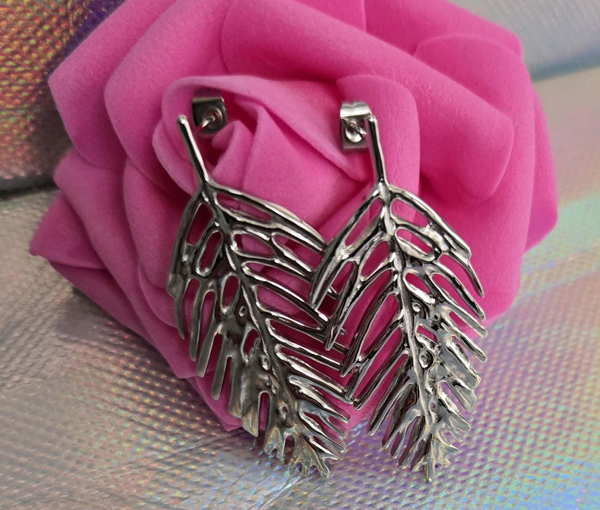 Boucles d'oreilles feuilles
