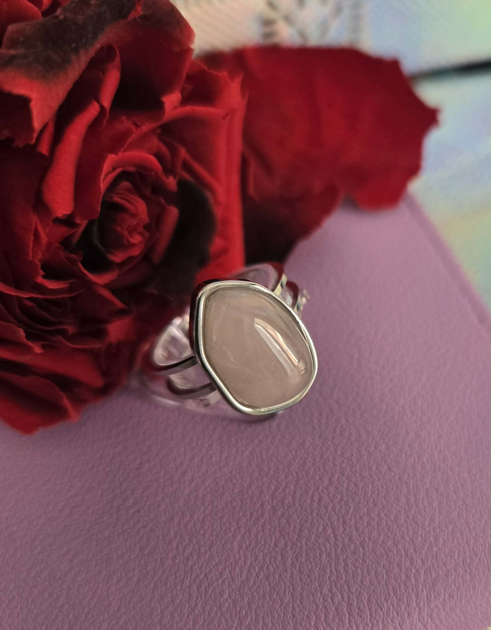 Bague pierre rose