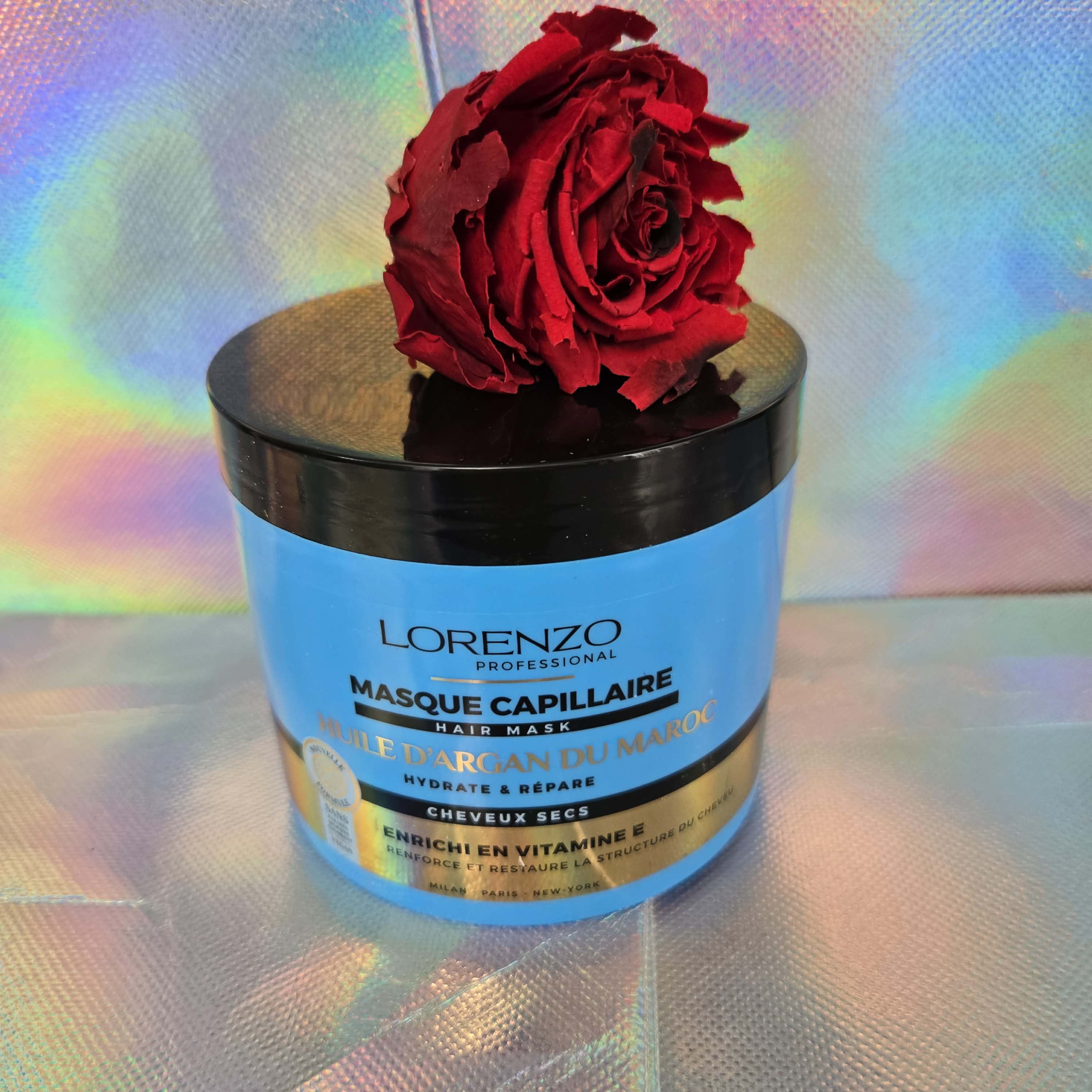 500ml Lorenzo Professional - Masque Capillaire à l'Huile d'Argan Du Maroc