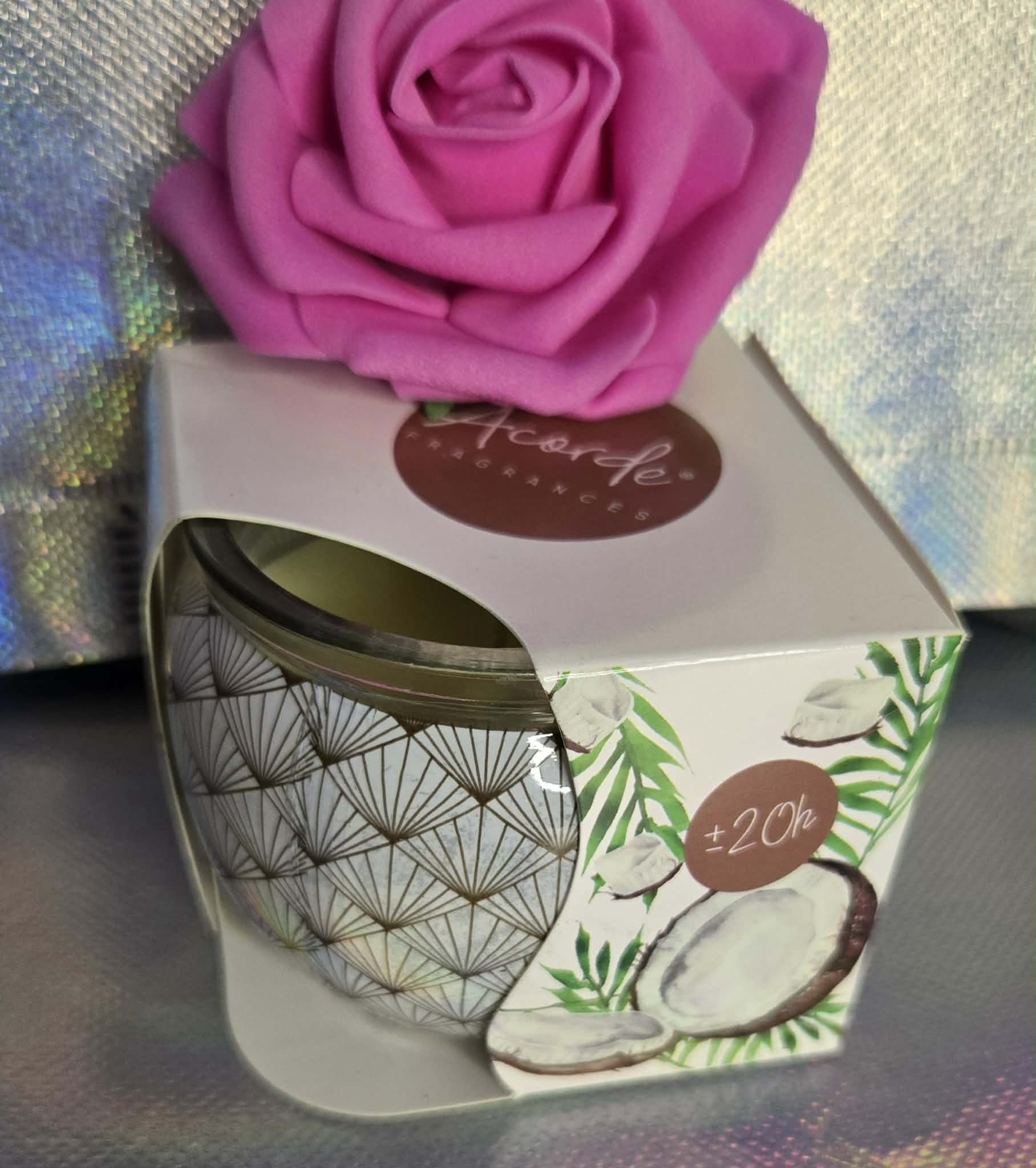Bougie parfumée en verre - noix de coco