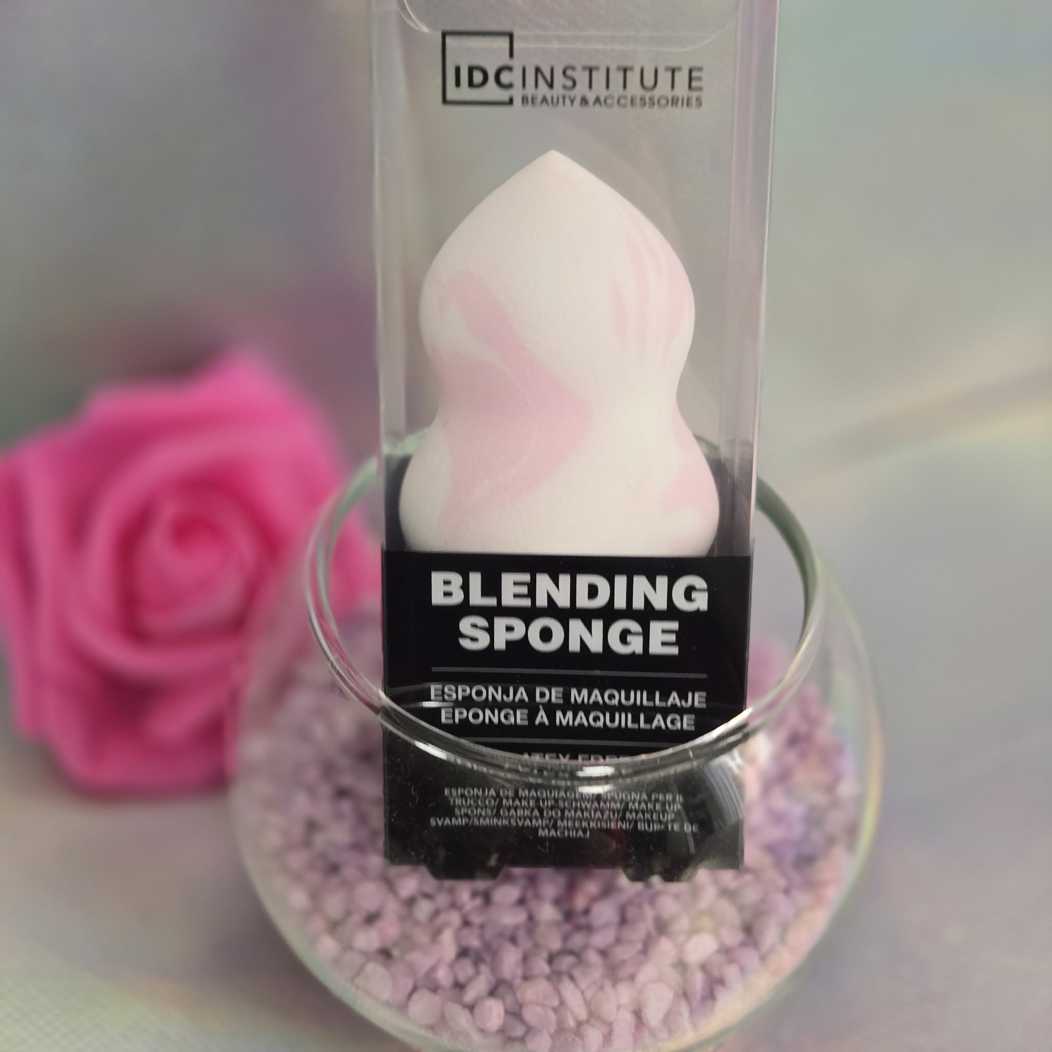 Éponge de maquillage marbrée Idc (assortiment de couleurs)