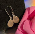 Rose quartz and silver earrings